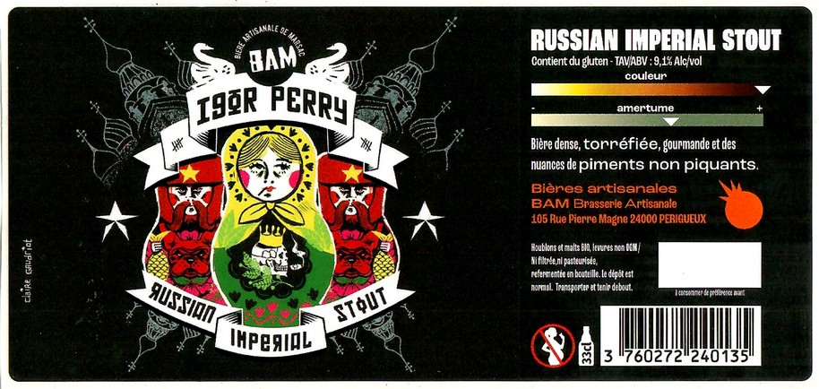 Etiquette BRASSERIE BAM 101