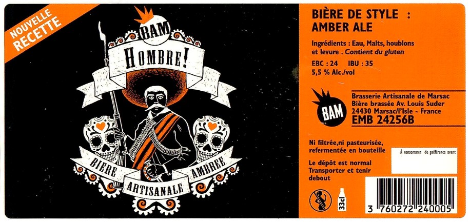 Etiquette BRASSERIE BAM 102
