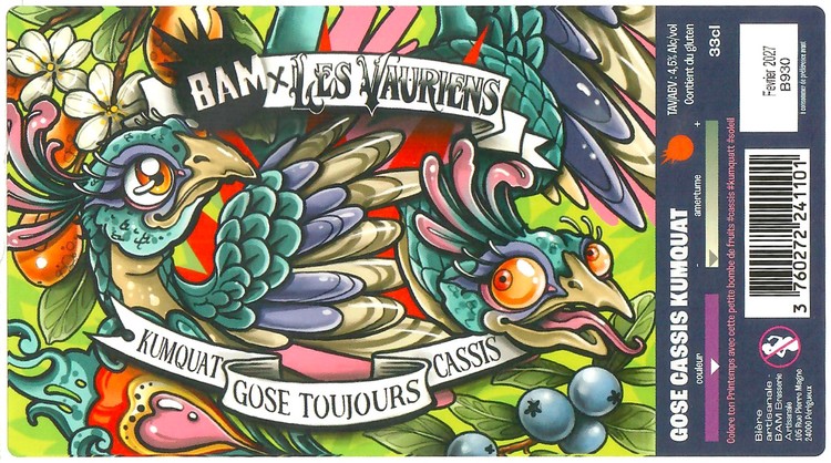 Etiquette BASSERIE BAM 114
