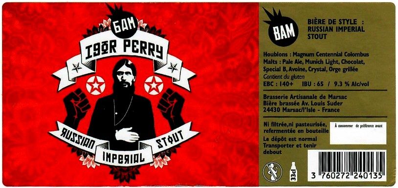 etiquette BRASSERIE BAM 33