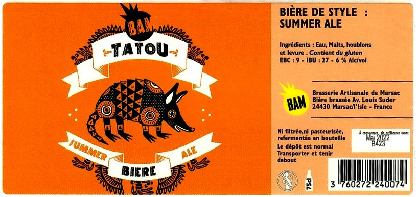 etiquette BRASSERIE BAM 34