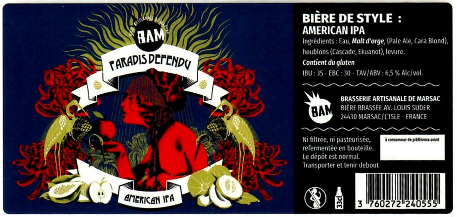 etiquette BRASSERIE BAM 54