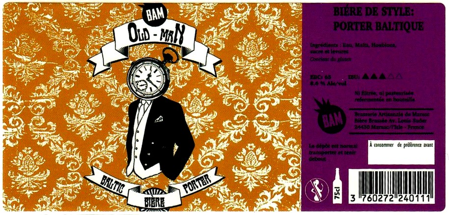 etiquette BRASSERIE BAM 62