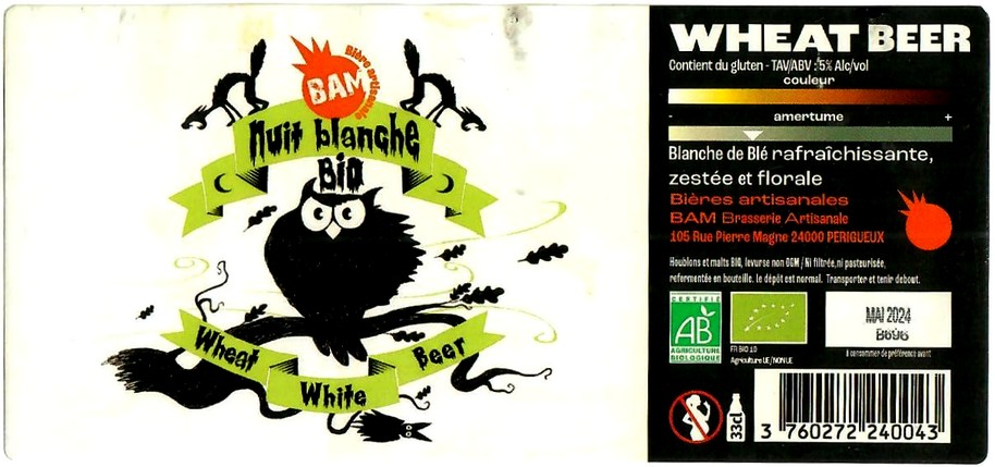 Etiquette BRASSERIE BAM 76