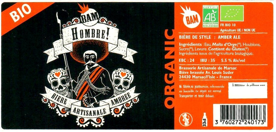 Etiquette BRASSERIE BAM 78