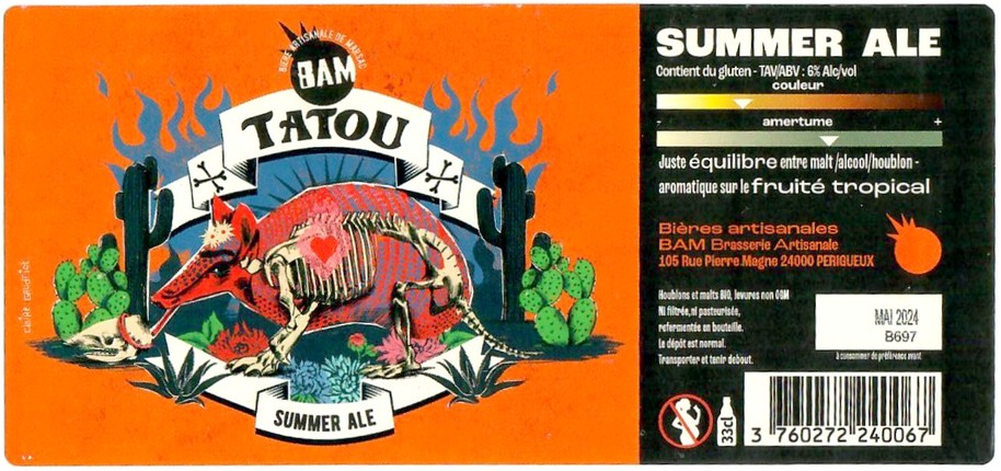 Etiquette BRASSERIE BAM 80