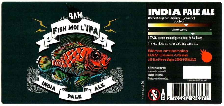 Etiquette BRASSERIE BAM 87