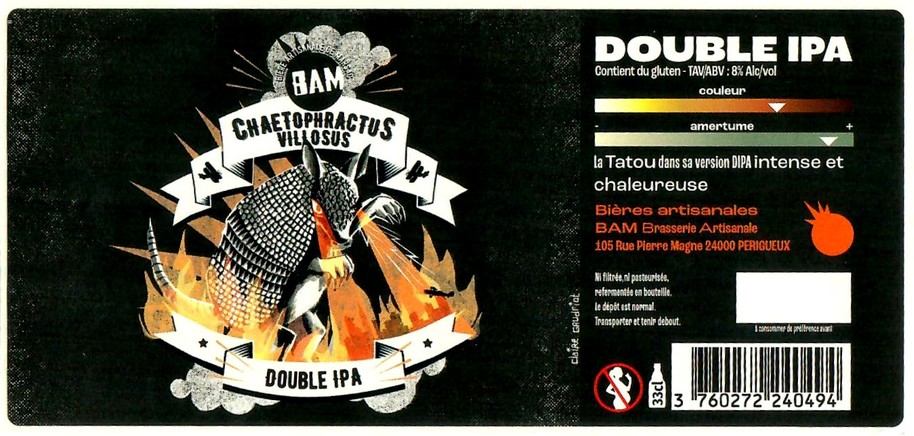 Etiquette BRASSERIE BAM 90