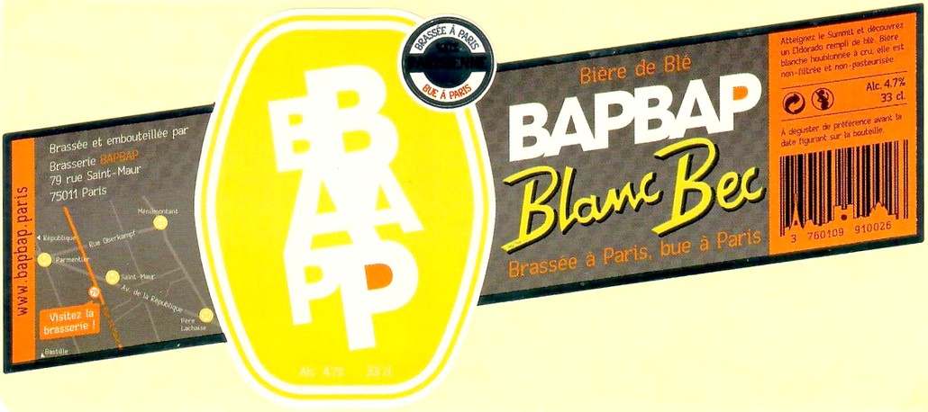 Etiquette BRASSERIE BAPBAP 01