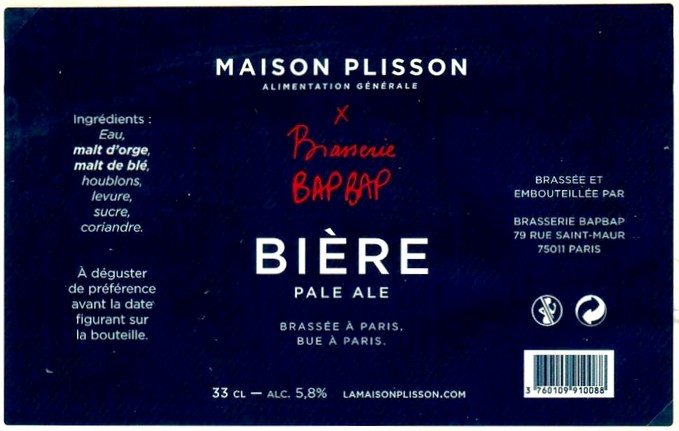 Etiquette BRASSERIE BAPBAP 10