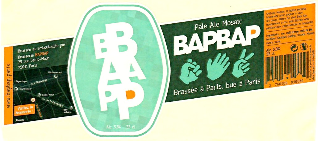 Etiquette BRASSERIE BAPBAP 11