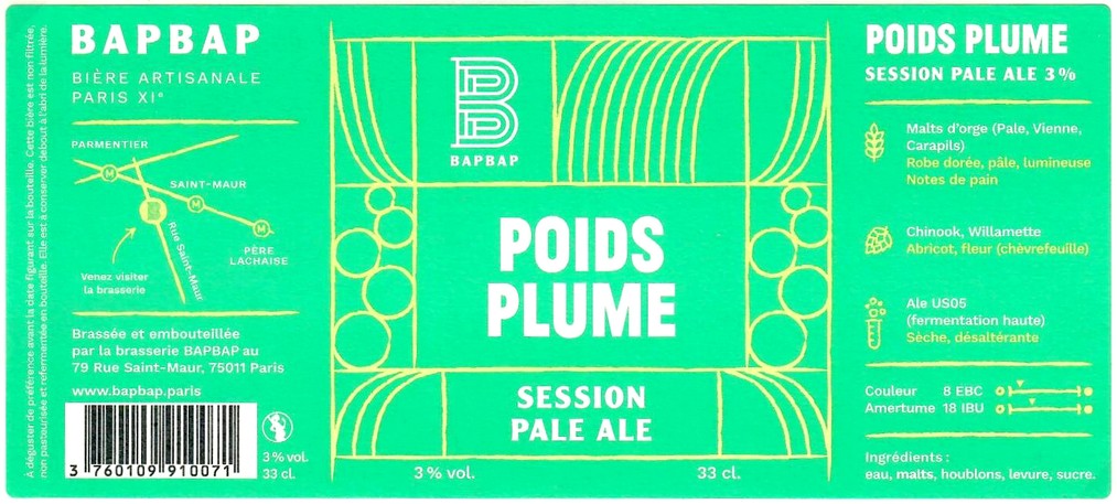 Etiquette BRASSERIE BAPBAP 20