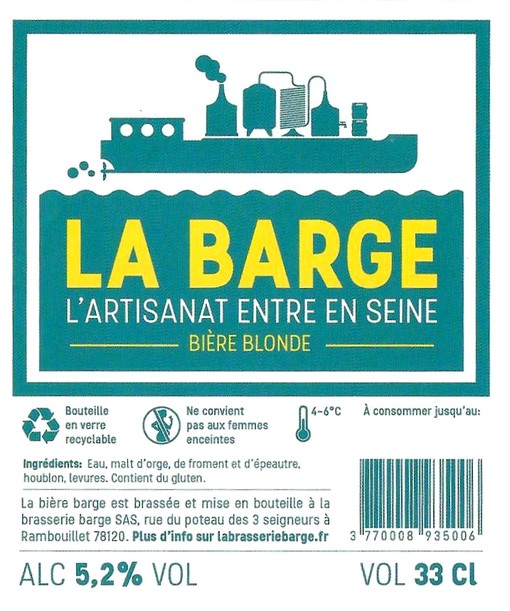 Etiquette BRASSERIE BARGE 02