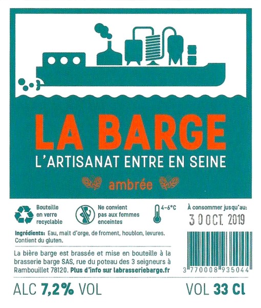 Etiquette BRASSERIE BARGE 03