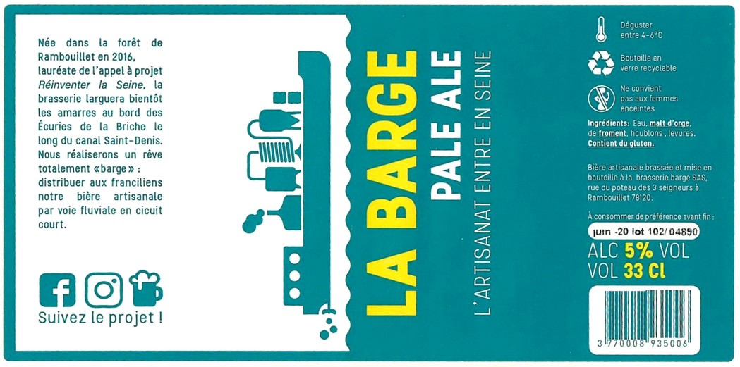 Etiquette BRASSERIE BARGE 08