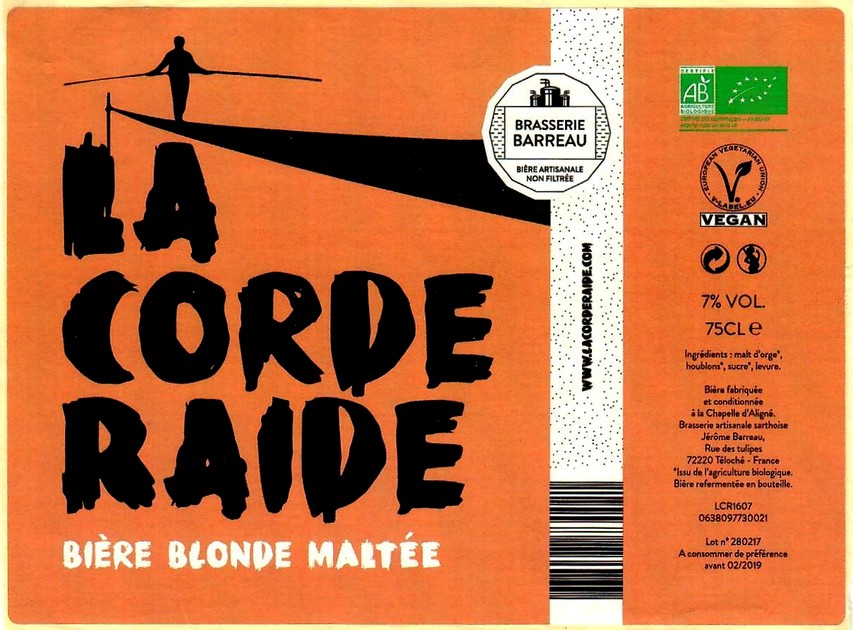 Etiquette BRASSERIE BARREAU 12