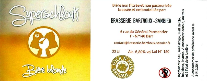 etiquette BRASSERIE BARTHOUX-SANNIER 02