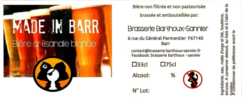 etiquette BRASSERIE BARTHOUX-SANNIER 03