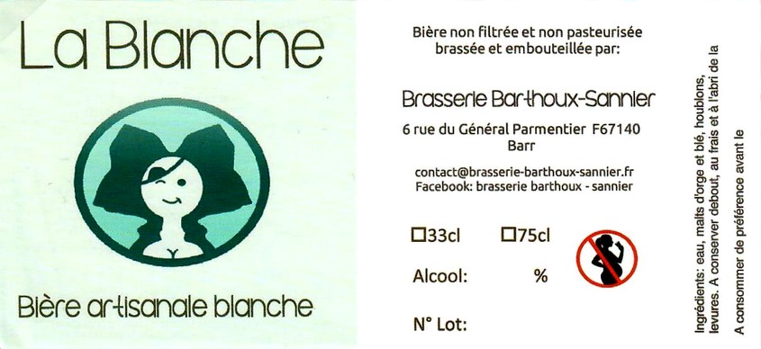 etiquette BRASSERIE BARTHOUX-SANNIER 04