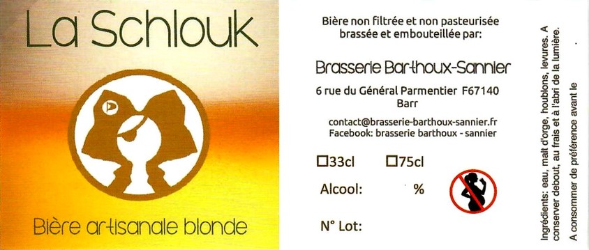 etiquette BRASSERIE BARTHOUX-SANNIER 05