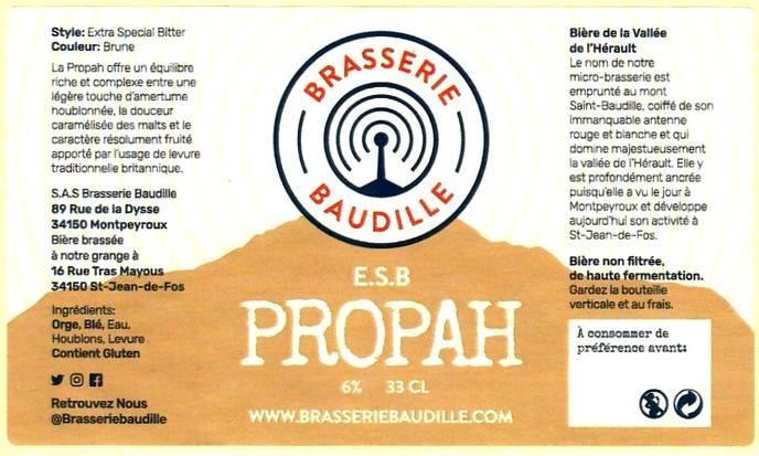 etiquette BRASSERIE BAUDILLE 03