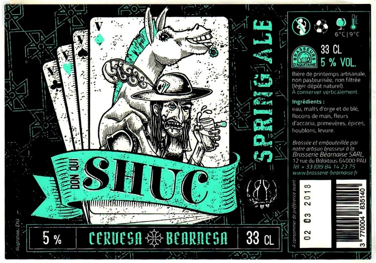 etiquette BRASSERIE BEARNAISE 13