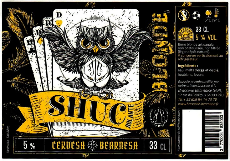 etiquette BRASSERIE BEARNAISE 14