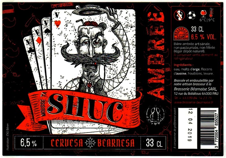 etiquette BRASSERIE BEARNAISE 16