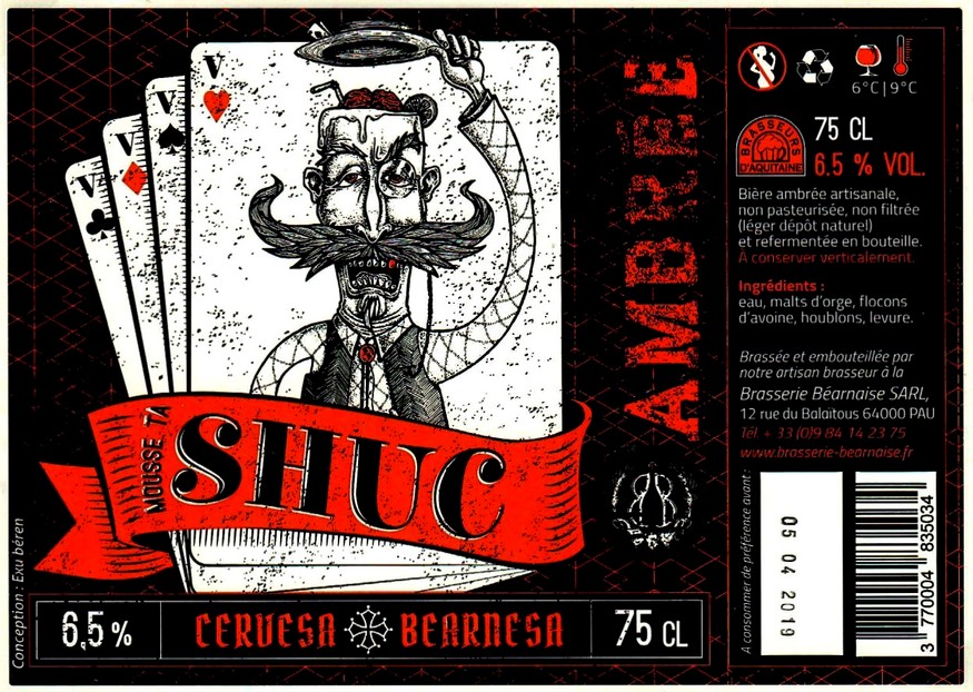 etiquette BRASSERIE BEARNAISE 26