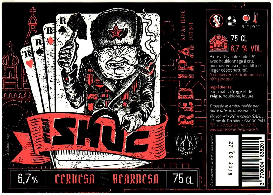 etiquette BRASSERIE BEARNAISE 27