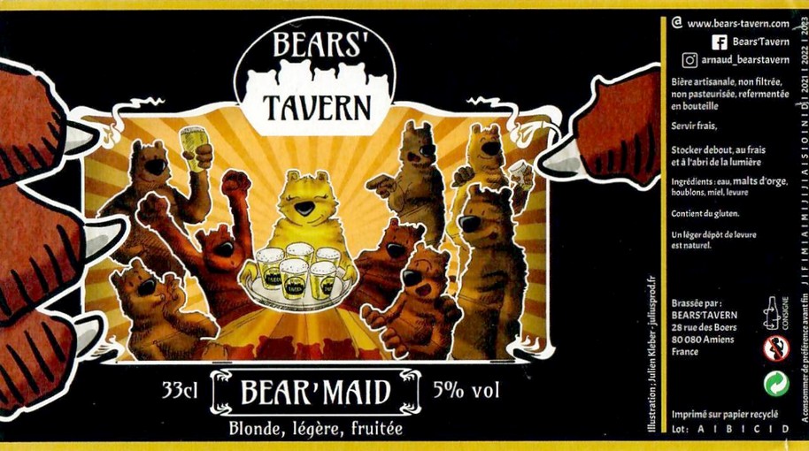 Etiquette BRASSERIE BEAR'S TAVERN 06