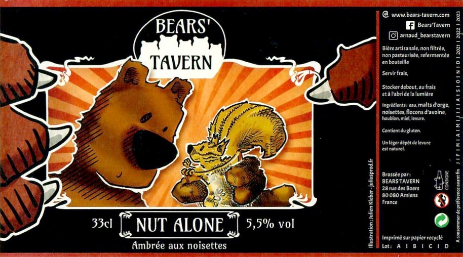 Etiquette BRASSERIE BEAR'S TAVERN 09