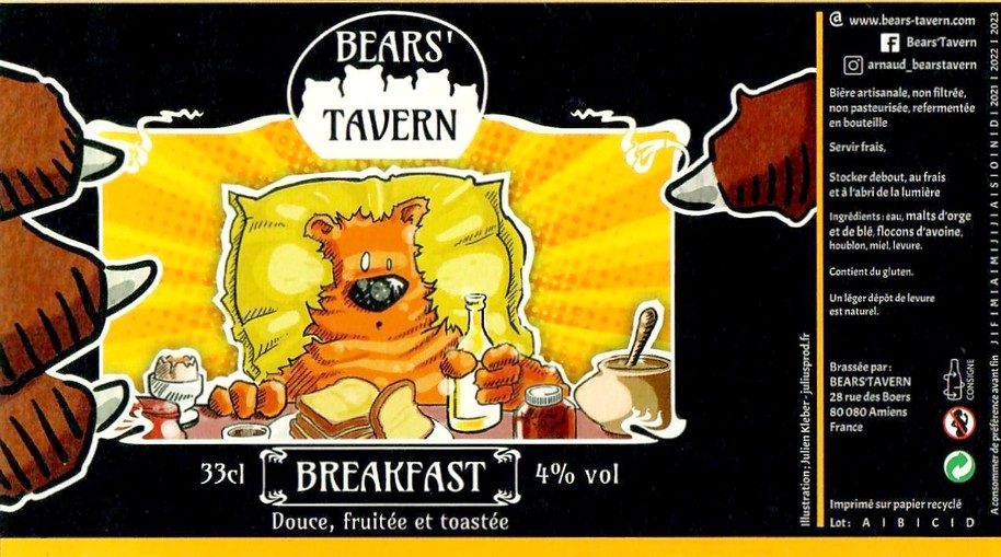 Etiquette BRASSERIE BEAR'S TAVERN 10