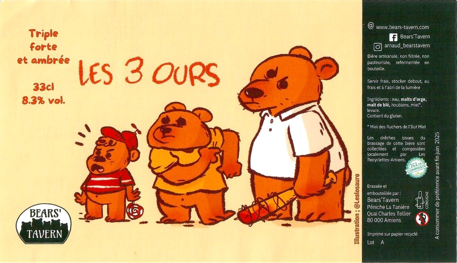 Etiquette BRASSERIE BEARS' TAVERN 21