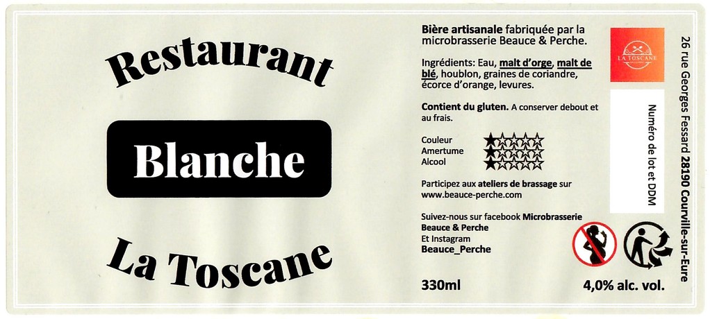 Etiquette BRASSERIE BEAUCE ET PERCHE 12