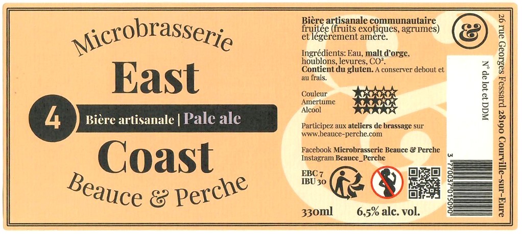 Etiquette BRASSERIE BEAUCE ET PERCHE 30