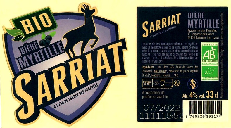 Etiquette BRASSERIE BELHARRA 05