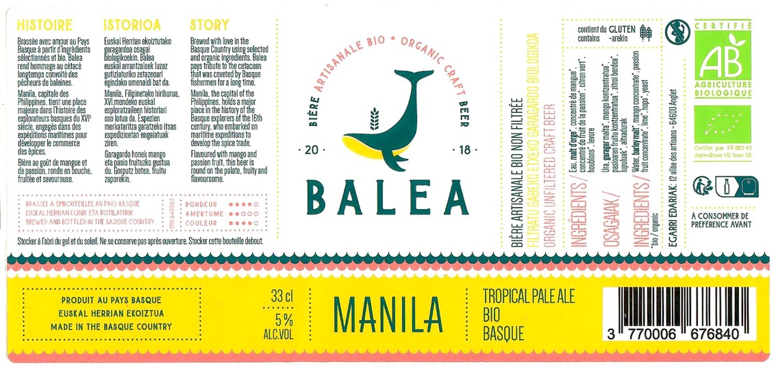 Etiquette BRASSERIE BELHARRA 19