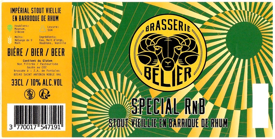 Etiquette BRASSERIE BELIER 02