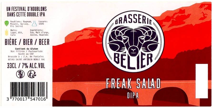 Etiquette BRASSERIE BELIER 03