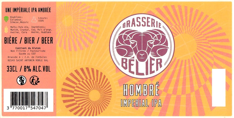 Etiquette BRASSERIE BELIER 09