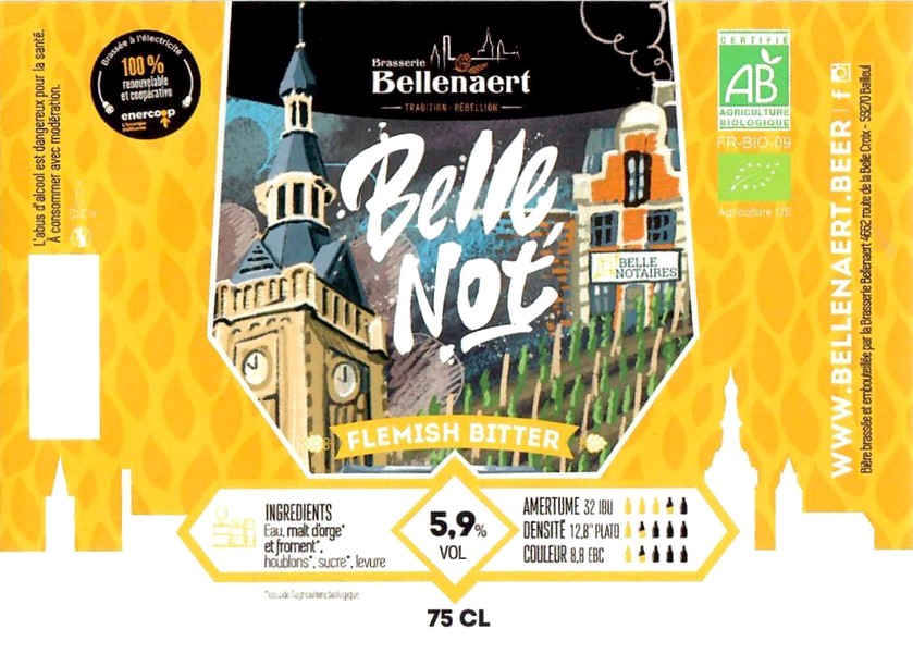 Etiquette BRASSERIE BELLENAERT 298