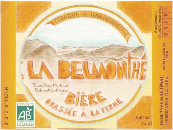 etiquette BRASSERIE LA BELMONTHE 01