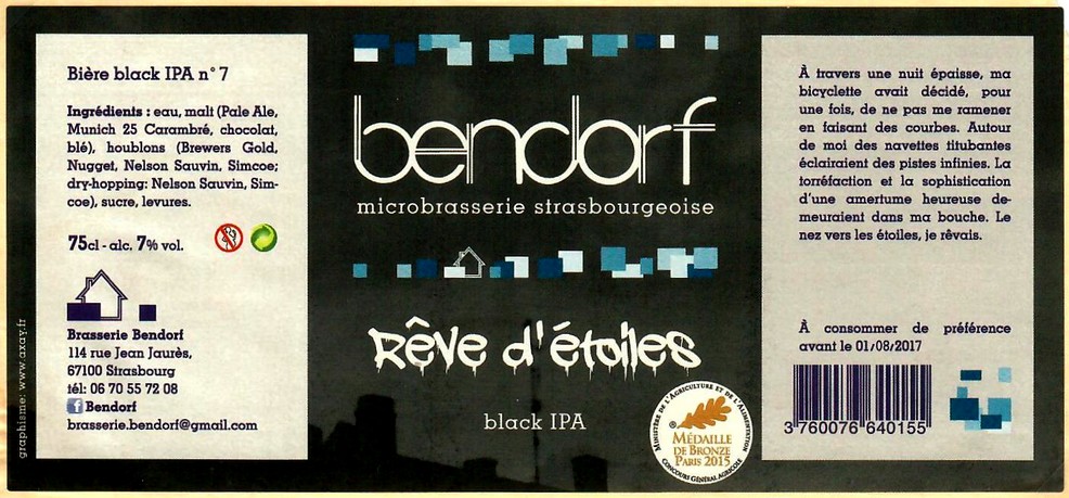 etiquette BRASSERIE BENDORF 19