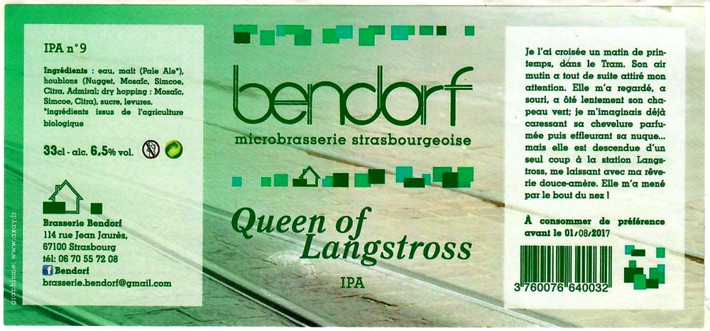 etiquette BRASSERIE BENDORF 20