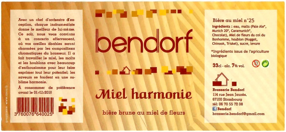 Etiquette BRASSERIE BENDORF 24