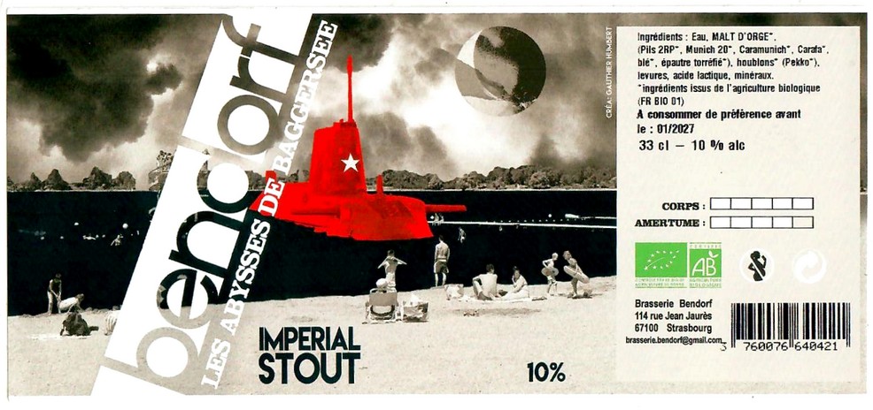 Etiquette BRASSERIE BENDORF 37