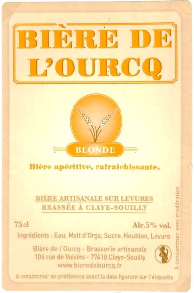 Etiquette BRASSERIE BIERE DE L'OURCQ 02