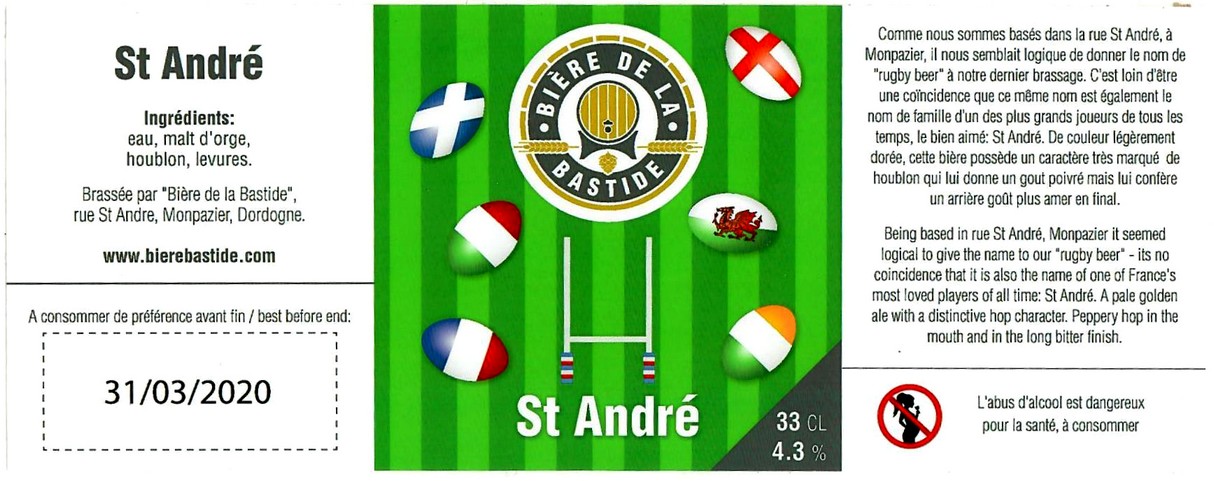 etiquette BRASSERIE DE LA BASTIDE 03