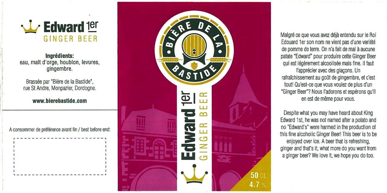 etiquette BRASSERIE BIERE DE LA BASTIDE 05